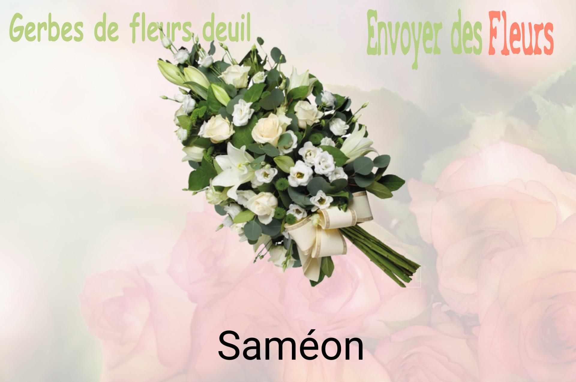 Gerbe de fleurs de deuil livrée à Saméon